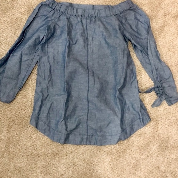 NWOT Free People show me done shoulder chambray - Picture 3 of 3